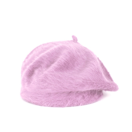 Angorowy beret cz18388 różowy