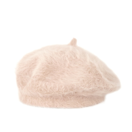 Angorowy beret cz22304-2 beżowy