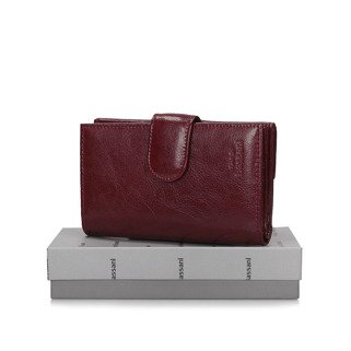 Bordowy skórzany portfel Giorgio Bassani 094-s14