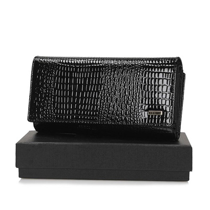 Portfel lakierowany Ellini CD-64-276 black