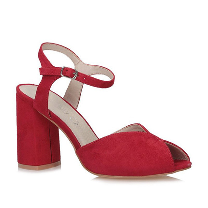 Sandały na obcasie Filippo DS1282/20 Red