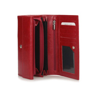 Czerwony portfel skórzany Giorgio Bassani 035 