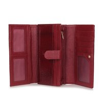 Skórzany lakierowany portfel Ellini CD-64-368 red