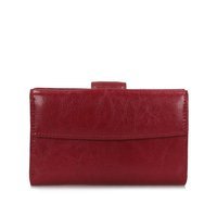 Skórzany modny portfel Giorgio Bassani 094 czerwony